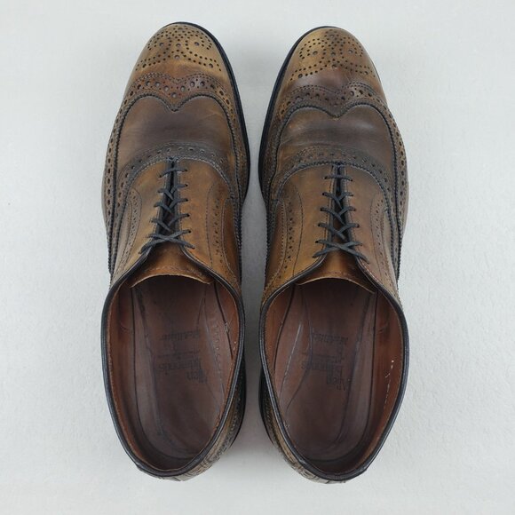 Allen Edmonds McAllister Wingtip Oxford Shoe Mens 12 EEE Brown Leather Dress - Picture 10 of 16